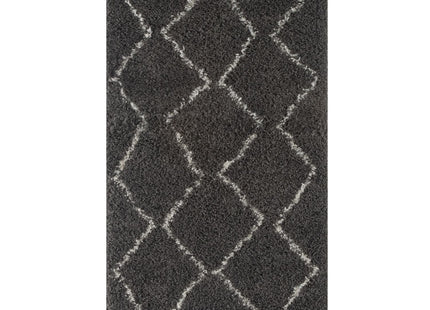 Moroccan Dark Grey Shaggy Rug | 840