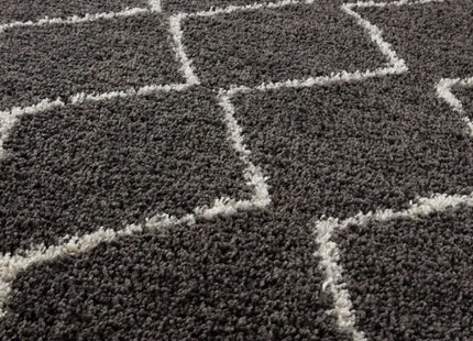 Moroccan Dark Grey Shaggy Rug | 840