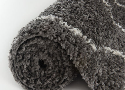 Moroccan Dark Grey Shaggy Rug | 840