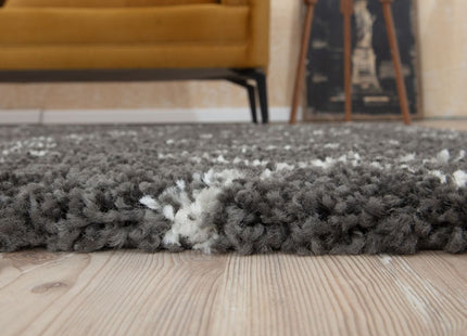 Moroccan Dark Grey Shaggy Rug | 840
