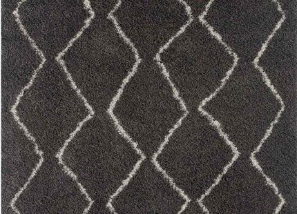 Moroccan Dark Grey Shaggy Rug | 840