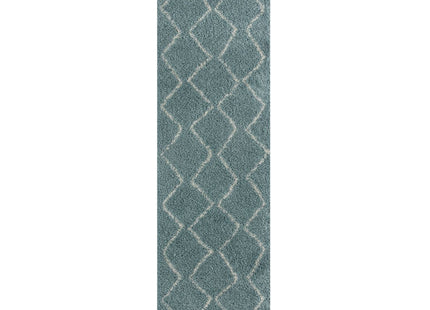 Moroccan Duck Egg Blue Shaggy Rug | 850