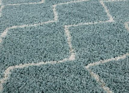 Moroccan Duck Egg Blue Shaggy Rug | 850
