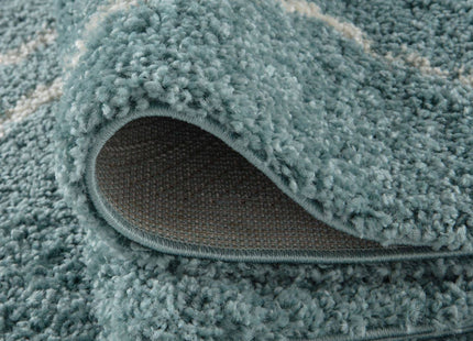 Moroccan Duck Egg Blue Shaggy Rug | 850