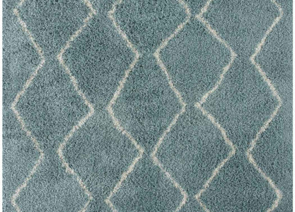 Moroccan Duck Egg Blue Shaggy Rug | 850