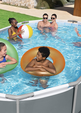 Bestway 16ft x 10ft x 42" Oval Steel Pro MAX Above Ground Swimming Pool, Filter Pump & Accessories