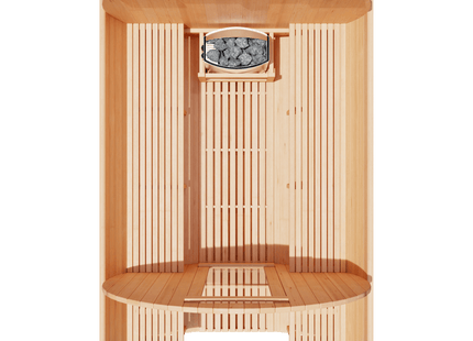 KOVE Outdoor Barrel Sauna – 5–6 Person Garden Sauna with 6kW Harvia Electric Heater