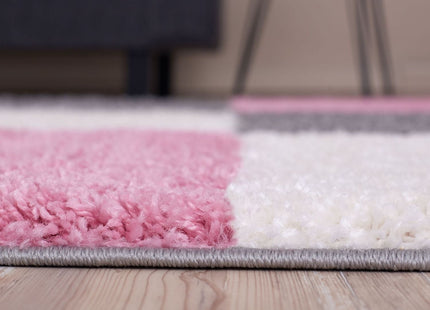 Myshaggy Geometric Pink Rug