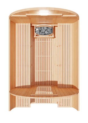 KOVE Outdoor Barrel Sauna – 5–6 Person Garden Sauna with 6kW Electric Heater