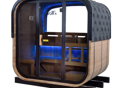 Holl's Hestia 3–4 Person Outdoor Sauna with Vulkano 6kW Heater
