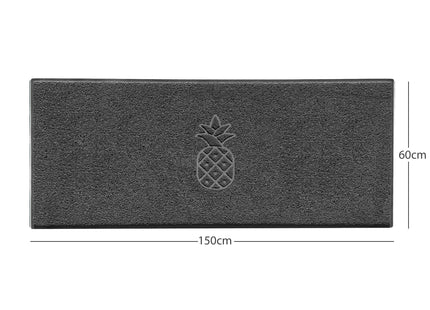 Embossed Pineapple Grey Spaghetti Door Mat