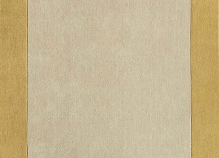 Bordered Yellow Wool Rug