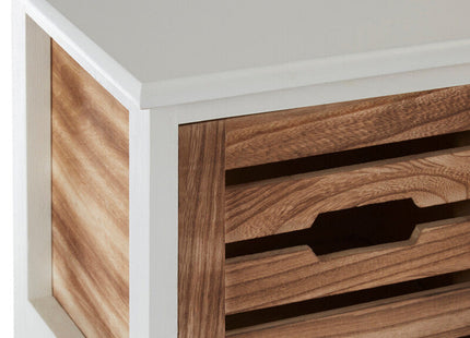 Portsmouth Natural and White Wooden 2 Drawer Chest