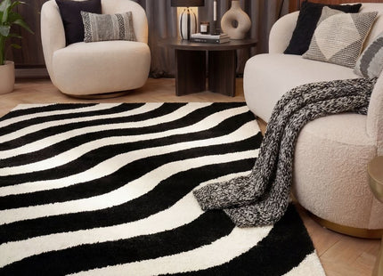 Joli Wave Black & White Rug