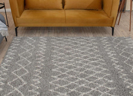 Moroccan Grey Shaggy Rug | 910