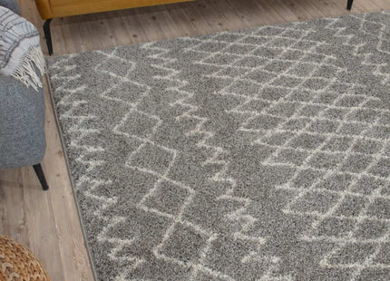 Moroccan Grey Shaggy Rug | 910