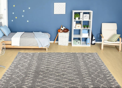 Moroccan Grey Shaggy Rug | 910