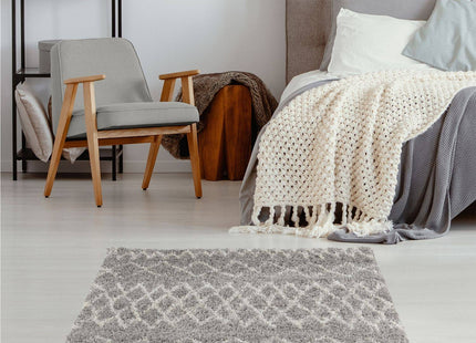 Moroccan Grey Shaggy Rug | 910