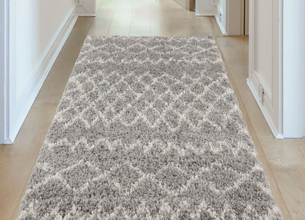 Moroccan Grey Shaggy Rug | 910