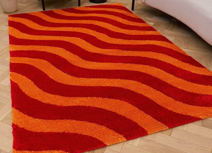 Joli Wave Red & Orange Rug