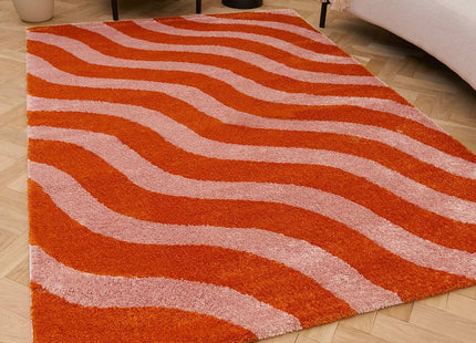 Joli Wave Orange & Pink Rug