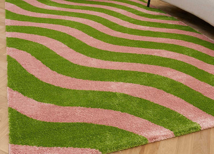 Joli Wave Green & Pink Rug