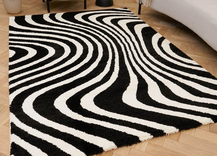 Joli Striped Black & White Rug