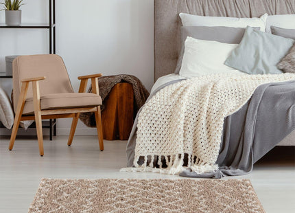 Moroccan Beige Shaggy Rug | 920