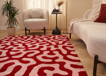 Joli Doodle Red & Pink Rug