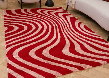 Joli Striped Red & Pink Rug