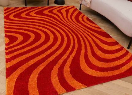 Joli Striped Red & Orange Rug