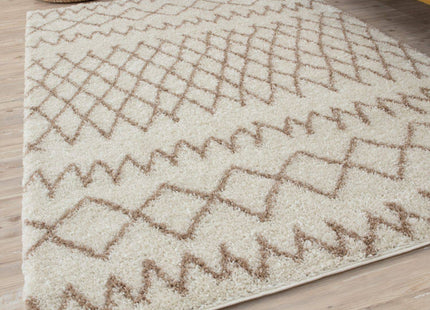 Moroccan Ivory Beige Shaggy Rug | 930