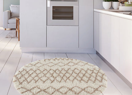 Moroccan Ivory Beige Shaggy Rug | 930
