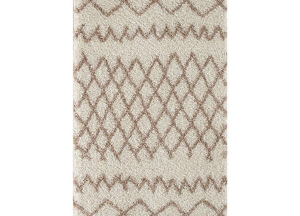 Moroccan Ivory Beige Shaggy Rug | 930
