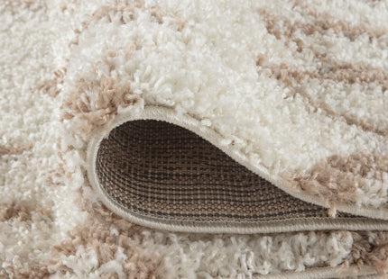 Moroccan Ivory Beige Shaggy Rug | 930