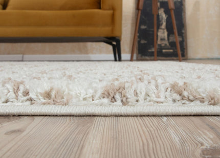 Moroccan Ivory Beige Shaggy Rug | 930