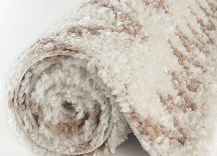 Moroccan Ivory Beige Shaggy Rug | 930