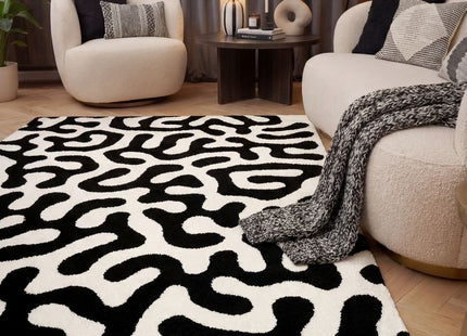 Joli Doodle Black & White Rug