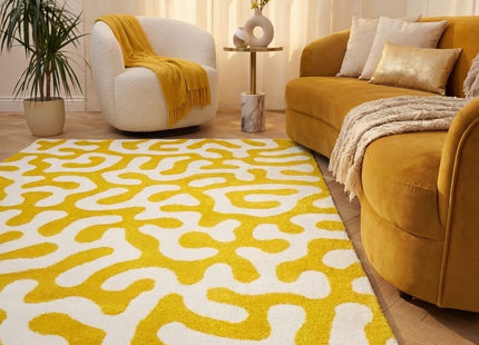 Joli Doodle Yellow & White Rug