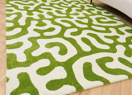 Joli Doodle Green & White Rug
