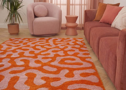 Joli Doodle Orange & Pink Rug