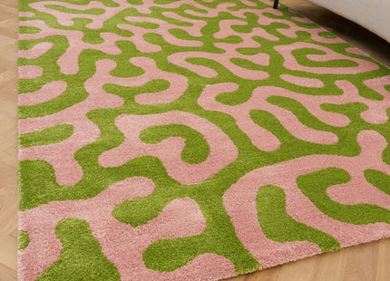 Joli Doodle Green & Pink Rug
