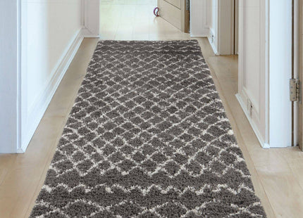 Moroccan Dark Grey Shaggy Rug | 940
