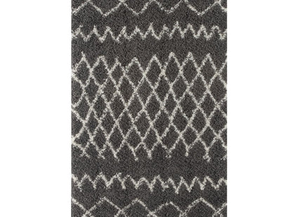 Moroccan Dark Grey Shaggy Rug | 940