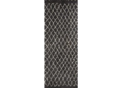Moroccan Dark Grey Shaggy Rug | 940