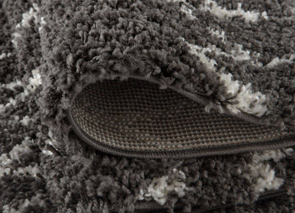 Moroccan Dark Grey Shaggy Rug | 940