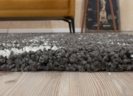 Moroccan Dark Grey Shaggy Rug | 940