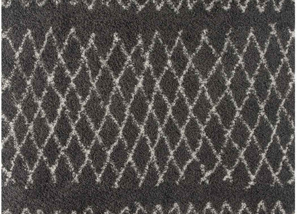 Moroccan Dark Grey Shaggy Rug | 940