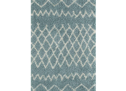 Moroccan Duck Egg Blue Shaggy Rug | 950