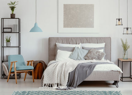 Moroccan Duck Egg Blue Shaggy Rug | 950